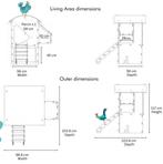 Kippenhok: Nestera Hoog model, small:  OP VOORRAAD, Ophalen of Verzenden, Nieuw, Kippenhok of Kippenren
