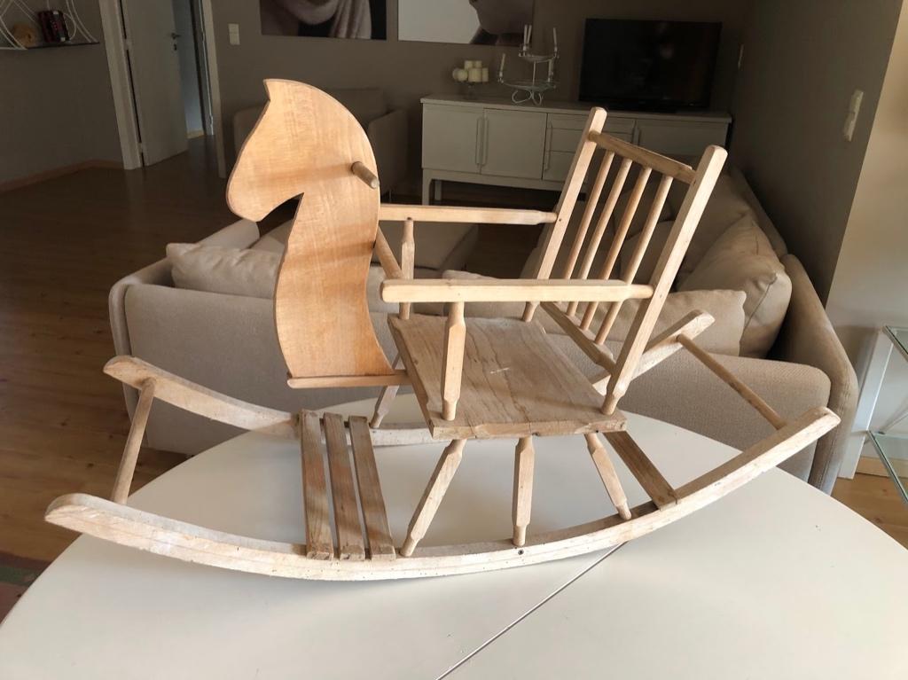 Schommelpaard vintage, Kinderen en Baby's, Speelgoed | Houten speelgoed, Ophalen, Zo goed als nieuw, Rij- of Hobbelspeelgoed