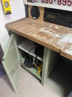 Werkbank 75 x 75 cm met onderkast en beukenblad, Ophalen, Gebruikt, 70 tot 120 cm
