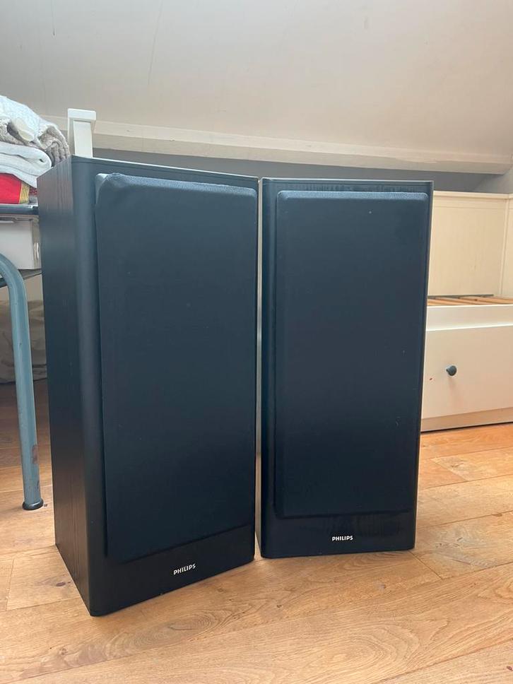 Set Philips Hifi Luidsprekers - Krachtig Geluid - Zwart, Audio, Tv en Foto, Luidsprekerboxen, Philips, Ophalen