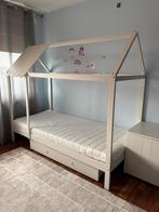 Huisbed kinderbed 90x200 cm, Ophalen, 85 tot 100 cm, Zo goed als nieuw, Lattenbodem