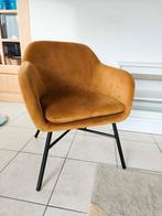 Fauteuil d'appoint en velours jaune ocre - très bon état, Tissus, Autres couleurs, Comme neuf, Enlèvement