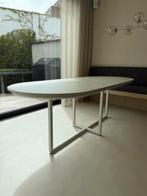 Tafel/bureau staal en mortex, Huis en Inrichting, Ophalen, 50 tot 100 cm, Vijf personen of meer, Ovaal