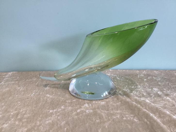 Vaas Cornucopia Val Saint Lambert. VSL002/Ba., Antiek en Kunst, Antiek | Glaswerk en Kristal, Ophalen
