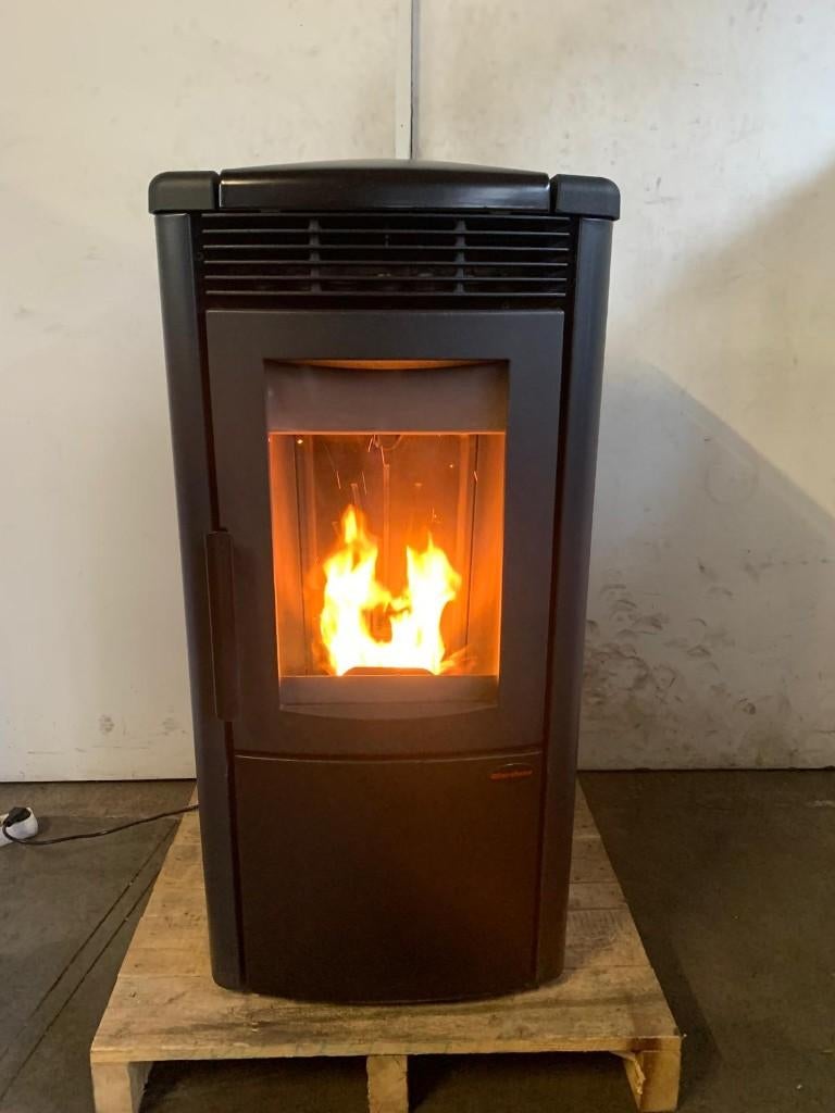 Poêle à granulés 12 kw en fonte et stéatite, Maison & Meubles, Poêles, Utilisé, Autoportant, Poêle à granulés, Enlèvement