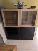 Meuble vitrine, Teck, 25 à 50 cm, Avec porte(s), Comme neuf