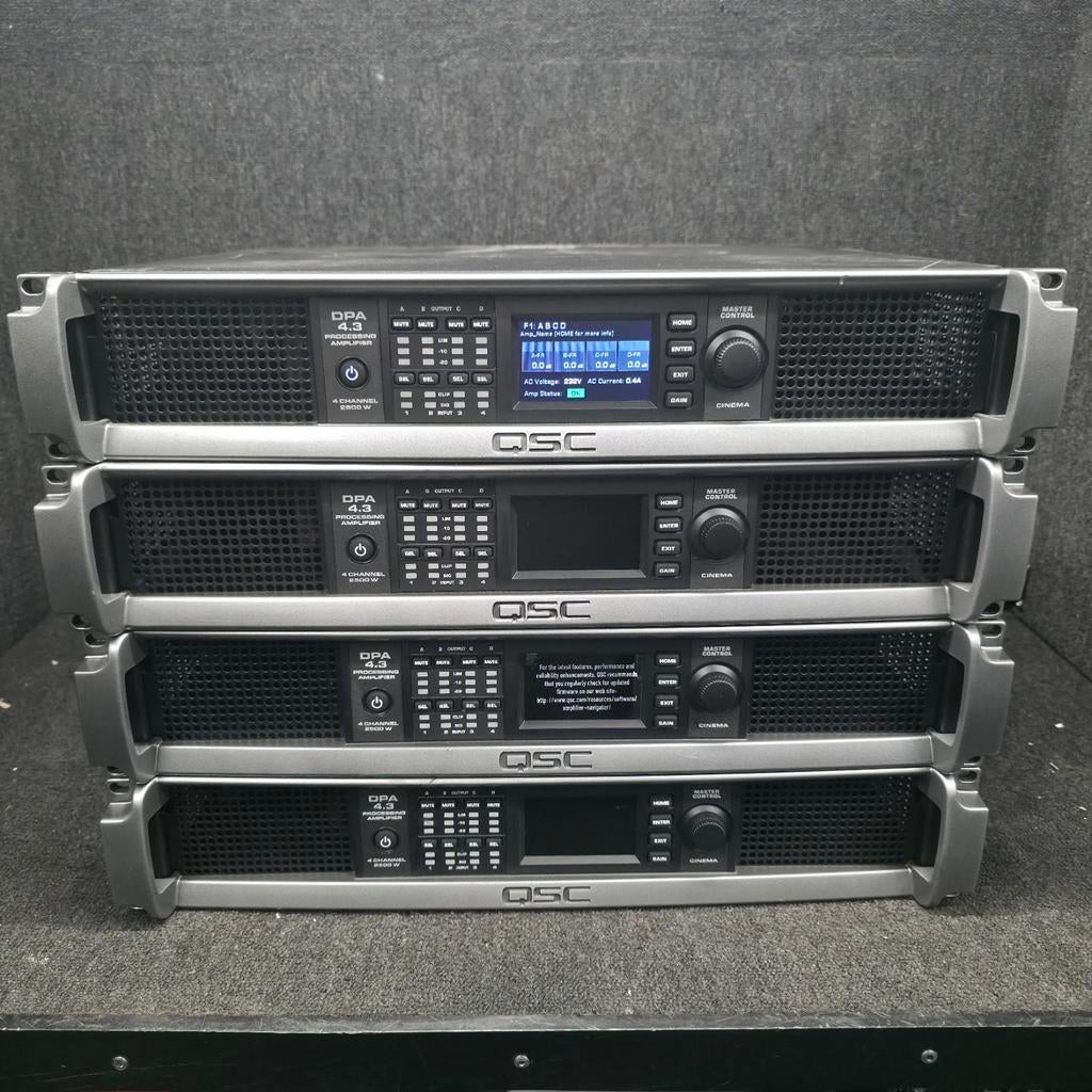 QSC DPA 4.3 versterker met dsp, Audio, Tv en Foto, Luidsprekerboxen, Ophalen of Verzenden