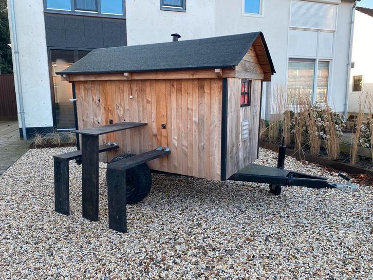 Zelfbouw mini caravan / tiny house🏖, Caravans en Kamperen, Caravans, Particulier, tot en met 2, tot 500 kg, Lengtebed, tot 4 meter