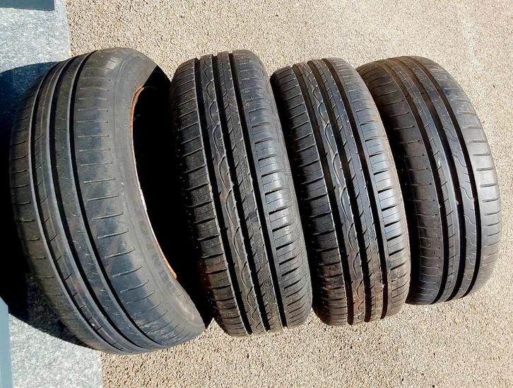 4 pneus été 185/60-15 avec des jantes Opel Corsa, Auto-onderdelen, Banden en Velgen, Banden en Velgen, Zomerbanden, 15 inch, 185 mm