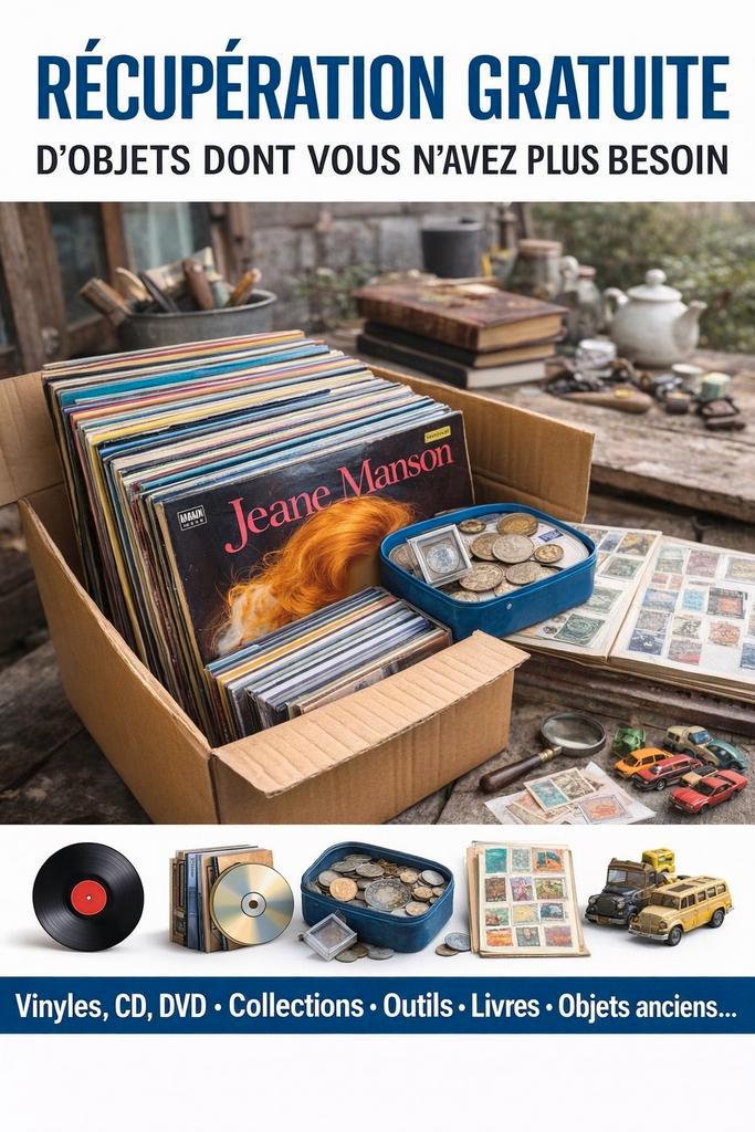 Récupération gratuite d’objets dont vous n’avez plus besoin, Divers, Lots de brocante, Enlèvement