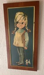 Vintage 'Big Eyes' meisje – B. Raphael, jaren '60, Antiek en Kunst, Kunst | Schilderijen | Abstract, Ophalen