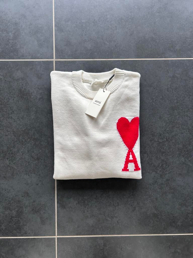 Pull Ami Paris blanc, Vêtements | Hommes, T-shirts, Enlèvement ou Envoi, Neuf, Taille 46 (S) ou plus petite, Blanc