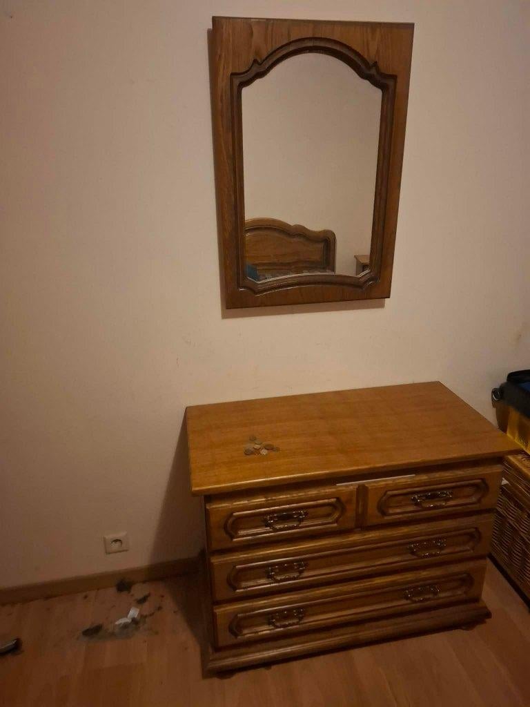 SLAAPKAMER 2 PERSOONS, Huis en Inrichting, Slaapkamer | Bedden, Zo goed als nieuw, Twijfelaar, Overige maten, 200 cm, Overige materialen