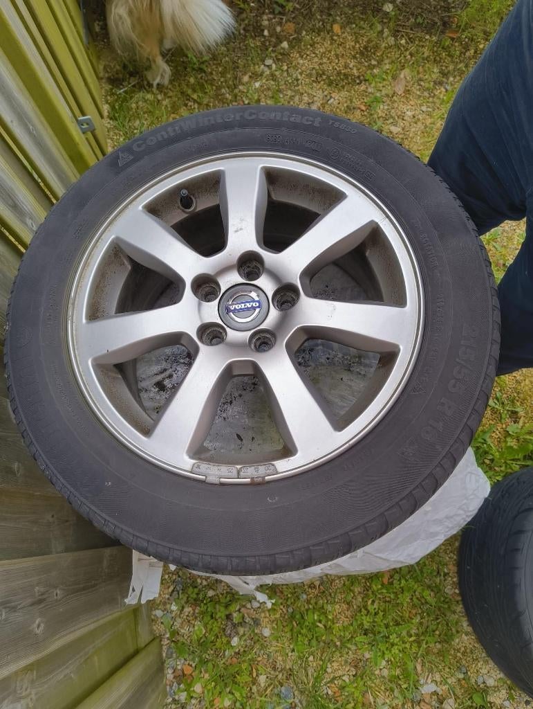 Jantes Volvo 16'' (4x) avec pneus hiver 215/55 R 16, Autos : Pièces & Accessoires, 16 pouces, Véhicule de tourisme, Enlèvement