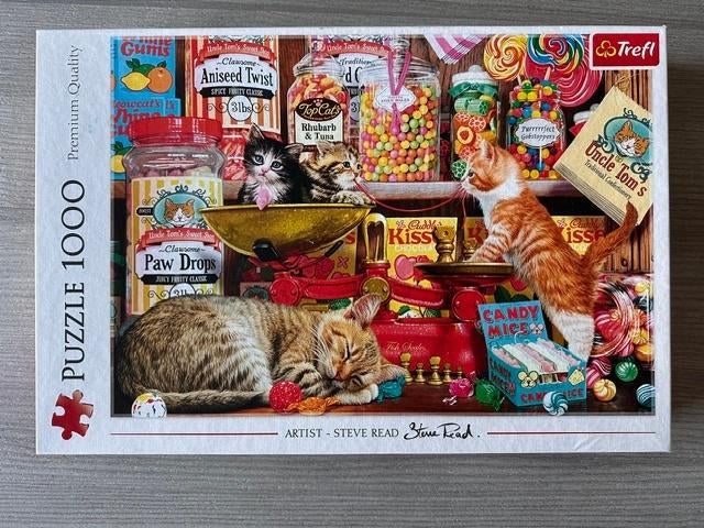 Puzzle Trefl 1000pcs Cat's Sweets (n 1976a), Hobby & Loisirs créatifs, Sport cérébral & Puzzles, Enlèvement ou Envoi, 500 à 1500 pièces