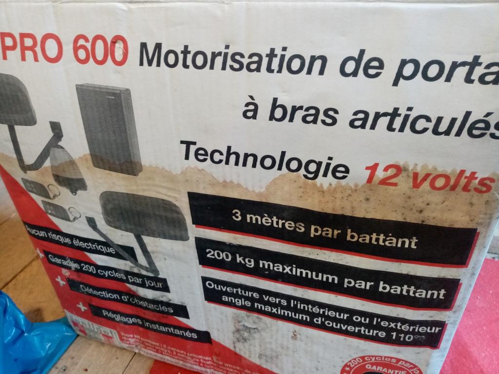 Motorisation portail neuf Sentinel pro 600 2 battants