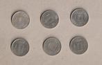 België : 6 (gebruikte) munten : 1 frank : 1973 à 1980, Ophalen of Verzenden, Setje