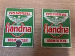 2 repro emaille reclamebordjes flandria, Enlèvement ou Envoi, Panneau publicitaire