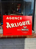 Ancien panneau d'affichage double face Motul, Collections, Enlèvement, Utilisé, Panneau publicitaire