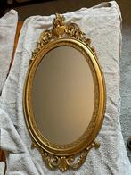 Antieke Vintage Ovale Wandspiegel, Antiek en Kunst, Ophalen, Ovaal, Minder dan 50 cm, Minder dan 100 cm