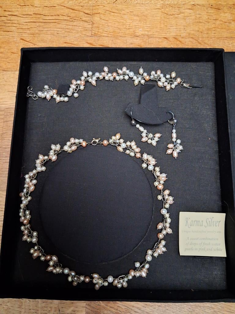 Zilveren juwelen set, Handtassen en Accessoires, Kettingen, Ophalen