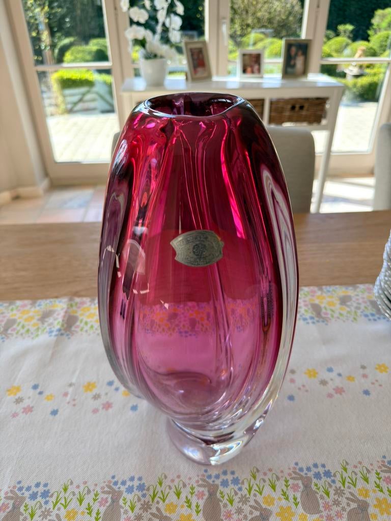 Val Saint Lambert kristal vaas 38 cm - origineel, Enlèvement