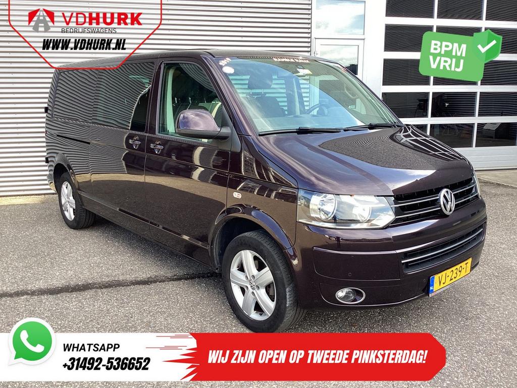 Volkswagen Transporter 2.0 TDI 140 pk DSG Aut. L2 Dubbel Cab, Auto's, Automaat, Overige kleuren, 211 g/km, Bedrijf