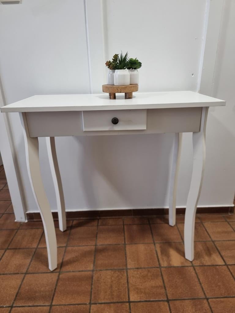 Witte consoletafel/haltafel met lade, Maison & Meubles, Tables | Dessertes, Enlèvement