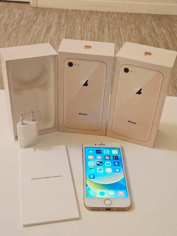 Apple iPhone 8 goud 64 GB, Telecommunicatie, Mobiele telefoons | Huawei, Zo goed als nieuw, Zonder abonnement, Zonder simlock