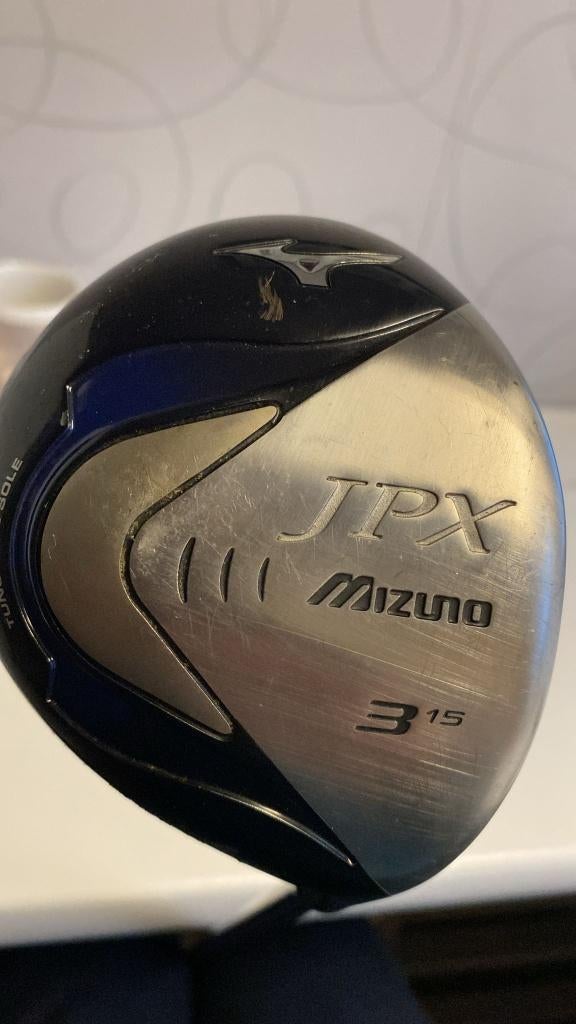MIZUNO wood 3-15, R-Flex, zwart club head, Sport en Fitness, Golf, Ophalen of Verzenden, Gebruikt, Club, Mizuno