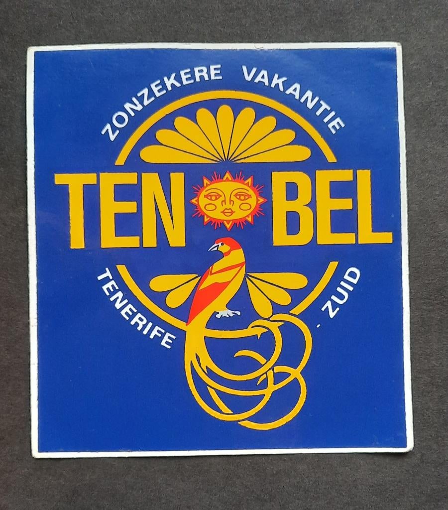 Sticker Ten Bel Tenerife, Verzamelen, Verzenden, Zo goed als nieuw