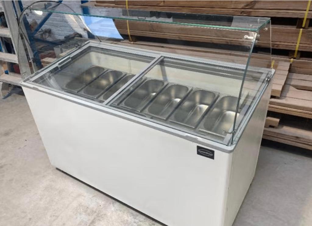 Schepijsvitrine Energiezuinig, Elektronische apparatuur, Vriezers en Diepvrieskisten, Gebruikt, Ophalen