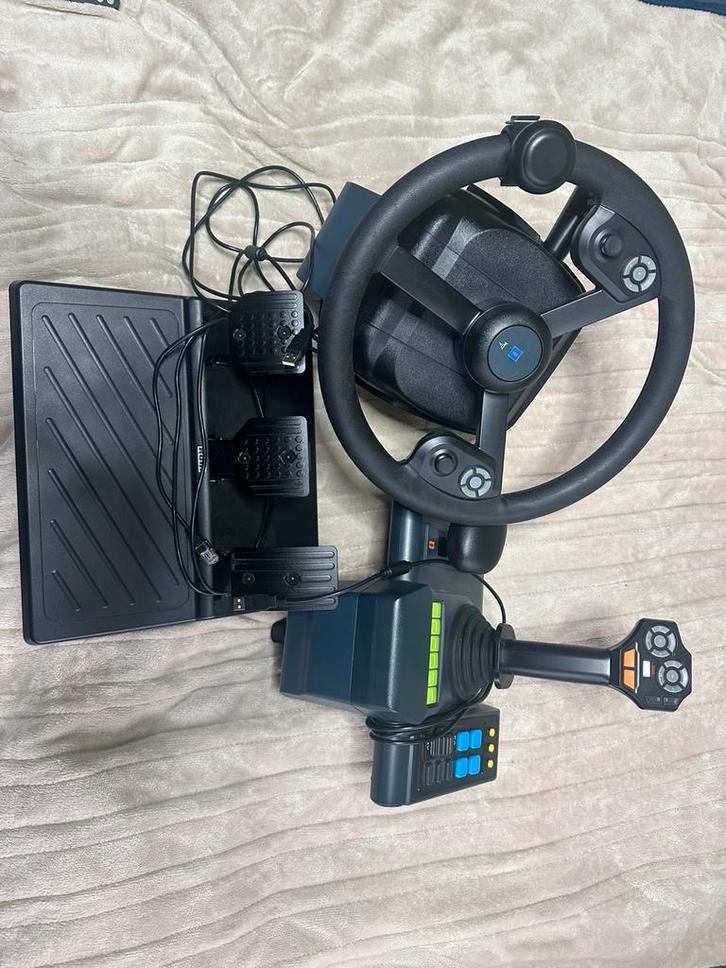 Full Farming Simulator HORI stuurwiel, Games en Spelcomputers, Spelcomputers | Sony Consoles | Accessoires, Zo goed als nieuw