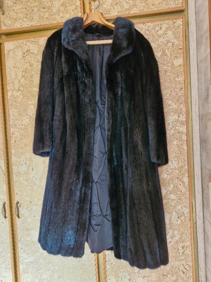 Manteau en fourrure noir, Vison noir, Vêtements | Femmes, Vestes | Hiver, Comme neuf, Taille 42/44 (L), Noir, Enlèvement