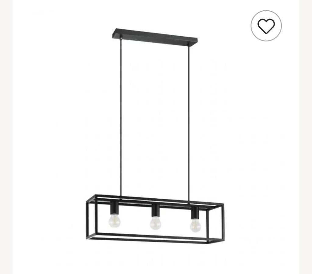 Hanglamp zwart staal eglo, Enlèvement, Comme neuf, Verre, Industrieel