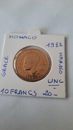 Monaco 10 fr 1982 GRACE IN UNC !!, Ophalen of Verzenden