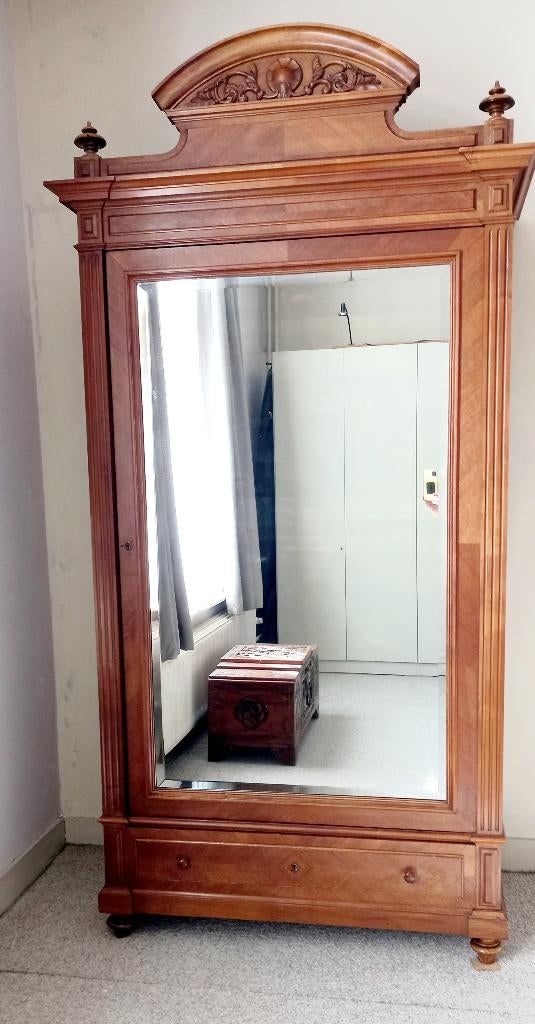 chambre, armoire à glace, lit, commode et table de nuit, Antiquités & Art, Antiquités | Meubles | Armoires, Enlèvement