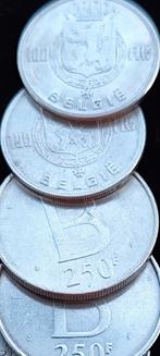 🟥lot 4pieces en argent 250 fr+ 100 fr  belge 2 pieces 86 gr, Enlèvement ou Envoi, Argent, Argent
