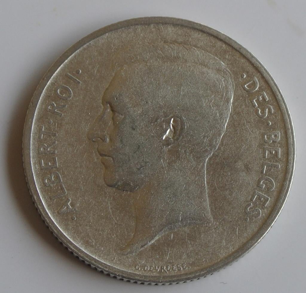 BELGIQUE - 2 Fr - ALBERT I - 1910 ARGENT (texte français), Enlèvement ou Envoi, Monnaie en vrac, Argent, Argent