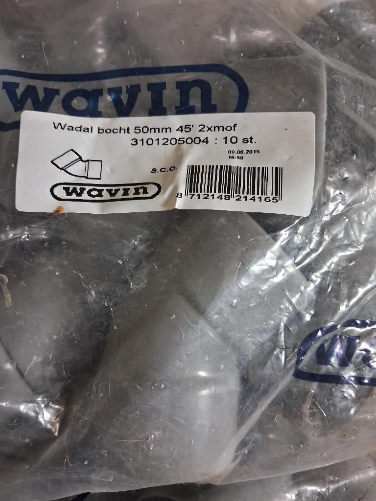 bocht pvc grijs diameter 50, Ophalen, Bochten, PVC, Nieuw