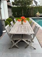 Teaken tuinset, Ophalen, Gebruikt, Teakhout, Rechthoekig