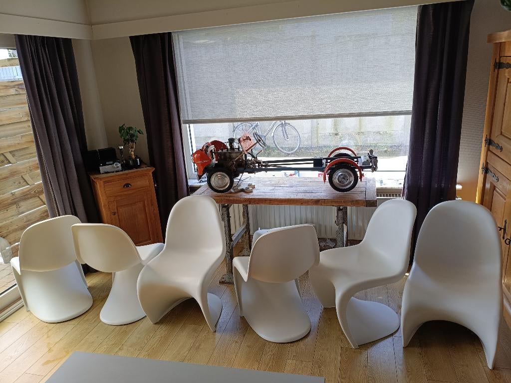 Originele Vitra Panton chairs, Ophalen, Kunststof, Gebruikt, Wit