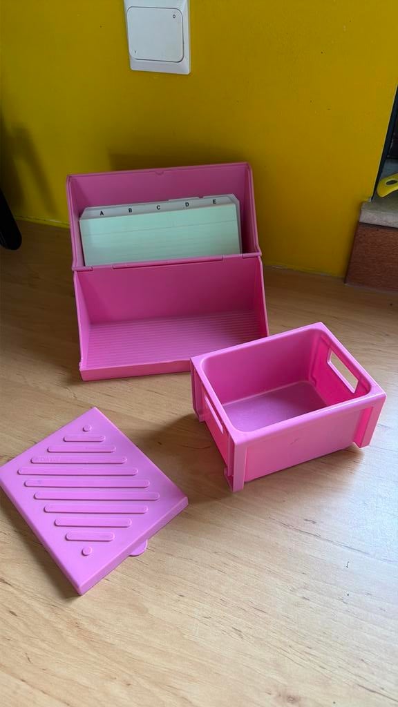 Fichier 22/17/10 et boîte de rangement 18/15/11 cm, Enlèvement ou Envoi, Comme neuf, Boîte