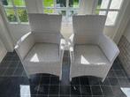 7 witte rotanstoelen, Jardin & Terrasse, Chaises de jardin, Enlèvement, Comme neuf, Rotin