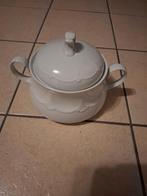 Witte siercoupe met deksel "Mitterteich Bavaria", Moins de 50 cm, Poterie ou Porcelaine, Comme neuf, Enlèvement