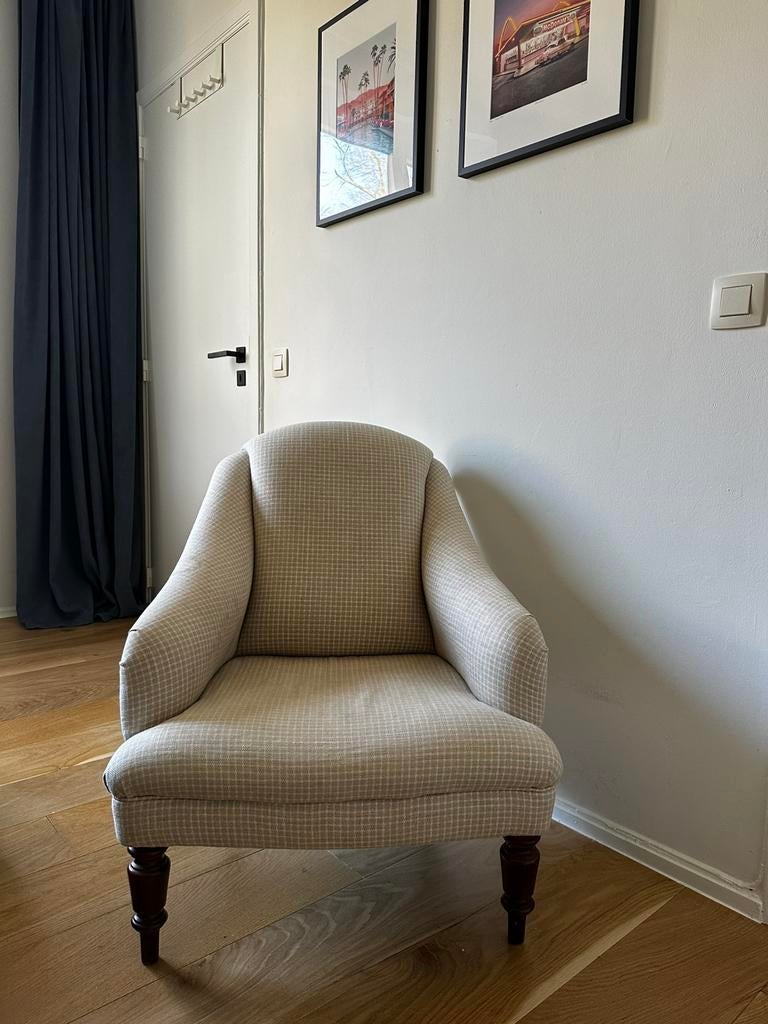 Fauteuil comfortable beige, Maison & Meubles, Fauteuils, Enlèvement, Utilisé, Bois