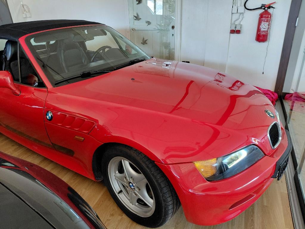 Mooie bmw z3 cabrio te koop, Auto's, BMW, Particulier, Z3, Benzine, Cabriolet, Handgeschakeld, Rood, Zwart, Leder