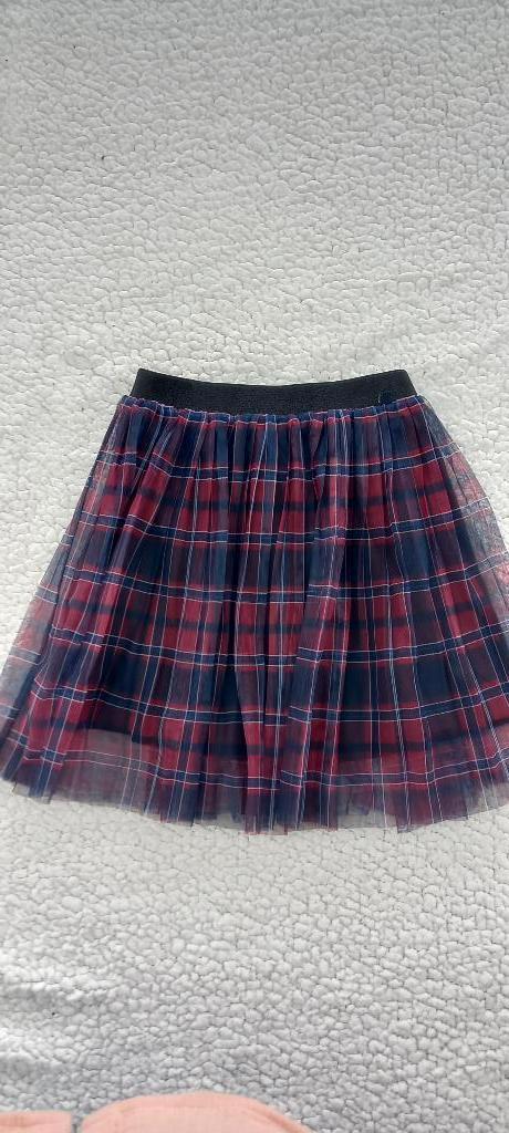 rood blauw geruite tule rok WE 134 140, Kinderen en Baby's, Kinderkleding | Maat 134, Zo goed als nieuw, Meisje, Jurk of Rok, Ophalen of Verzenden