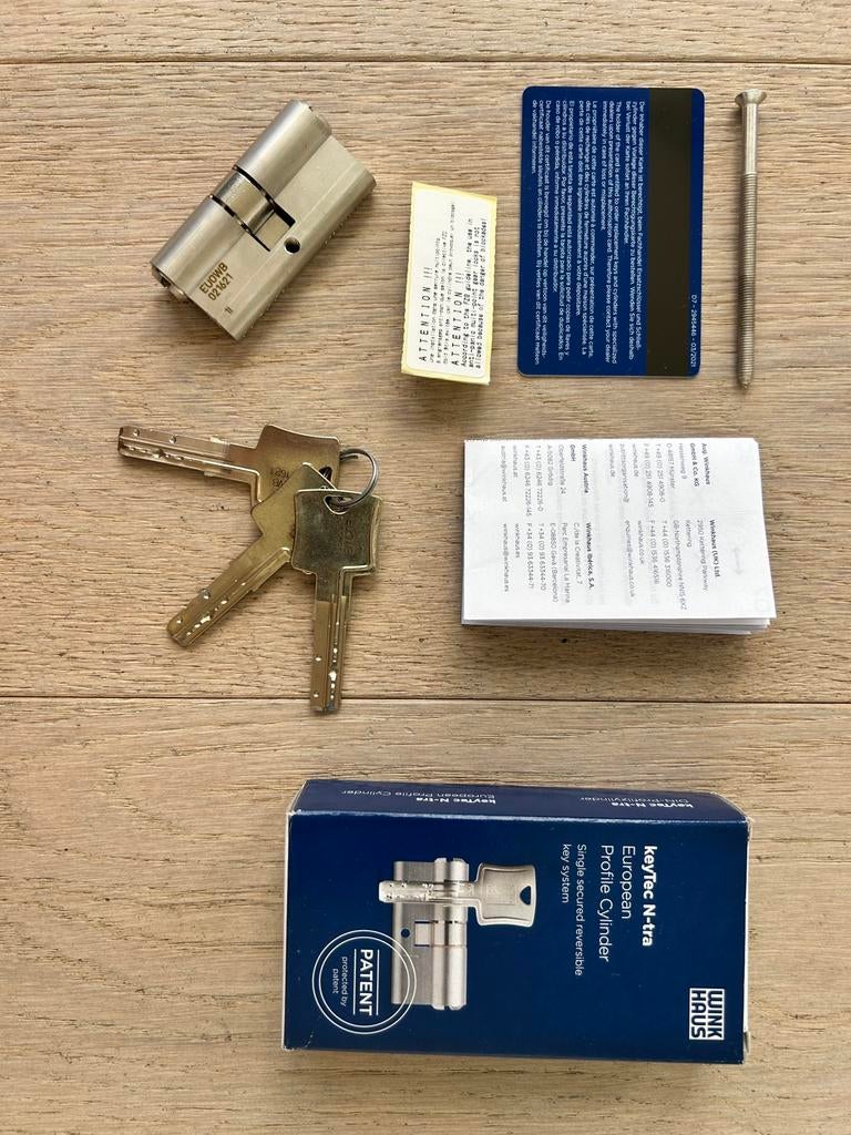 Winkhaus N-Tra Veiligheidscilinder met certificaat, Ophalen, Nieuw, Slot