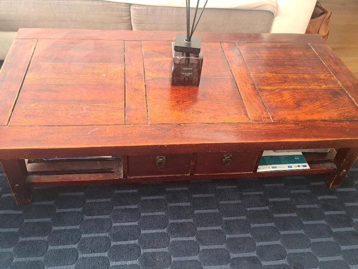 Table salon, Maison & Meubles, Tables | Tables de salon, Utilisé, Rectangulaire, Chêne, Enlèvement